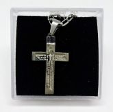 Crucifixo Inox com corrente cod: CAL3P