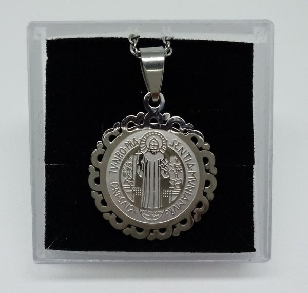 Medalha Inox Sao Bento Ornada cod: MDSB2