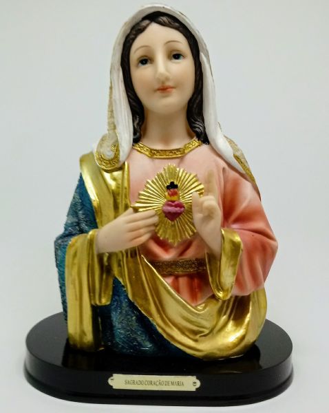 BUSTO SAGRADO CORAÇAO DE MARIA 20CM