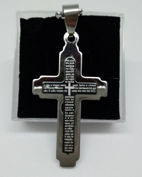 Crucifixo Inox com corrente cod: CAL9