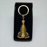 Chaveiro Dourado Aparecida Cod: BAR-ALS-333