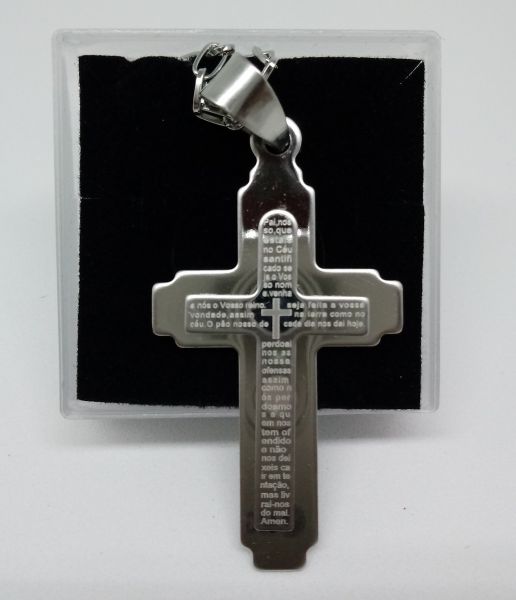Crucifixo Inox com corrente cod: CAL8