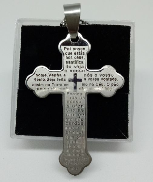 Crucifixo Inox com corrente cod: CAL7