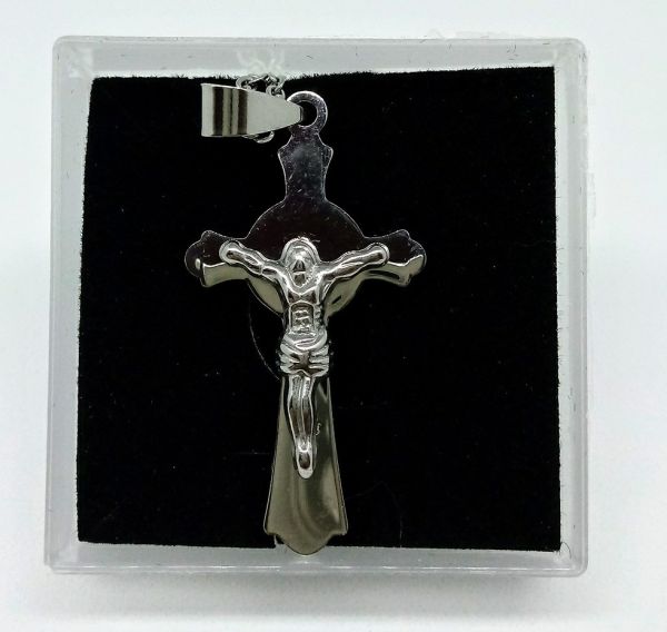 Crucifixo Inox com corrente cod: CAL6P